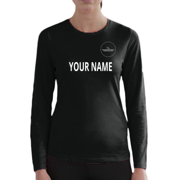 Womens Long Sleeve Tee (Black) Thumbnail